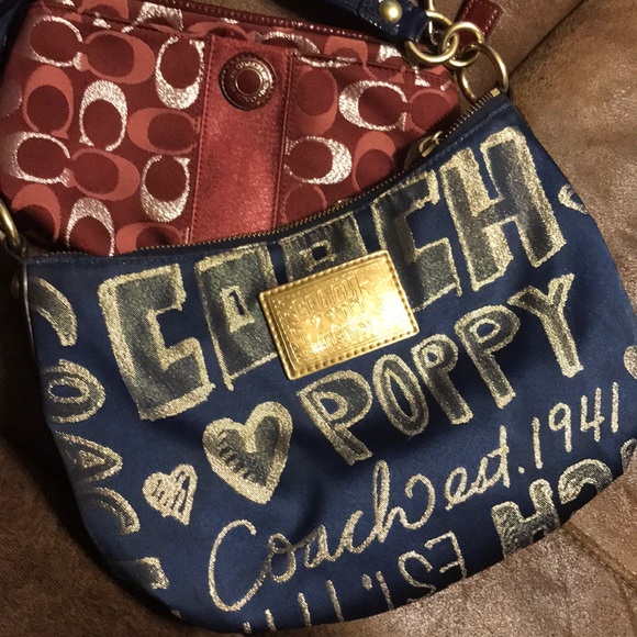 Coach poppy graffiti 💕collection small handbag - Picture 4 of 8